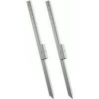 SPETLEK 2Pcs Heavy Duty Fence Post Repair Stakes Repair Kit in Silver | Size: 2 Pack