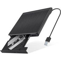 SPETLEK DVD CD RW USB External DVD RW Disc Burner Drive in Black