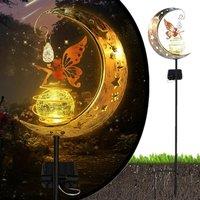 SPETLEK 1x Fairy Garden LED Solar Lights Outdoor Patio Lighting in Gold | Size: 100 cm x 60 cm
