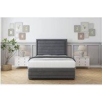 Comfort Beds Anna Coniston Divan Set 2 Drawers-26 Headboard-Footboard in Dark Grey | Size: Super King