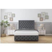Comfort Beds Winchester Coniston Divan With Mattress 2 Drawers Left Side -54 Headboard-Footboard in Dark Grey | Size: Double