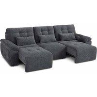 Furnishings For Less UK Drayton Grey Electric Sofa Bed 3 Seater with Power Sliding Seats