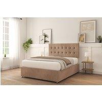Sloomy Alabama Naples Bed Set With No Drawers Mattress & 26 Headboard in Light Brown | Size: Small Single