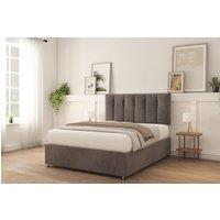 Sloomy Highbury Naples Bed Set With No Drawers Mattress & 26 Headboard in Dark Grey | Size: Small Single