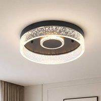 Garwarm 2-Light 30cm LED Flush Mount in Black