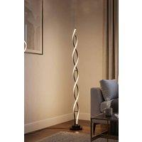 ExtraStar 50W LED Spiral Floor Lamp, Standing Tall Lamp Remote Foot Switch in Black