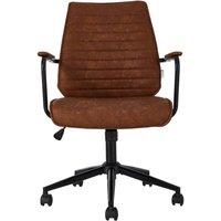 Garden Sanctuary Swivel & Height Adjustable Office Chair with High Back in Brown