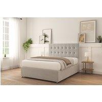 Sloomy Alabama Plush Bed Set With No Drawers Mattress & 26 Headboard in Silver | Size: Single