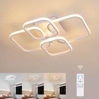 Pheashine White LED Ceiling Light, 48W, 56cm, Dimmable with Remote, Modern