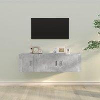 Berkfield Home 2 Piece TV Cabinet Set Concrete Grey Engineered Wood