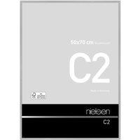 nielsen C2 Aluminium Picture Frame 50x70cm - Float Glass & Push/Turn Clips in Silver | Size: 50x70 cm