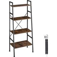 tectake Ladder Shelf Liverpool - Industrial Style, With 4 Shelves in Brown