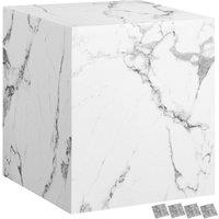tectake Coffee Table Lasley 45 X 45 X 50 Cm - White Marble Look