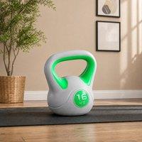 STILVORA 16 kg Kettlebell with PU Cover in Grey