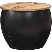 Berkfield Home Coffee Table Round 53x43 cm Solid Mango Wood in Brown