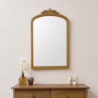 Melody Maison Large Arched Ornate Edge Gold Mirror 80cm X 50cm | Size: 80 cm X 50 cm
