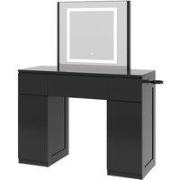 MCC Direct Dressing Table Adjustable LED Mirror Vanity Table Make up Desk Toronto in Black