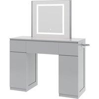 MCC Direct Dressing Table Adjustable LED Mirror Vanity Table Make up Desk Toronto in Grey