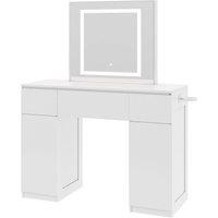 MCC Direct Dressing Table Adjustable LED Mirror Vanity Table Make up Desk Toronto in White