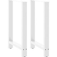 Berkfield Home Coffee Table Legs White 2 pcs 60x(90-91) cm Steel
