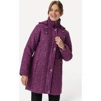 Damart Women's Printed Padded Parka in Mauve | Size: 2XL