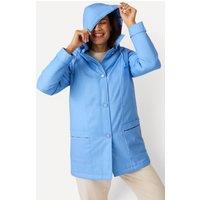 Damart Women's 1 Pack Padded Coat Tartan Trim Regular Fit 79cm in Light Blue | Size: 24