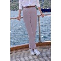 WoolOvers Women's Cotton Relaxed Trousers in Lilac | Size: 20R