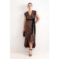Phase Eight Women's Enja Maxi Dress in Chocolate | Size: 16
