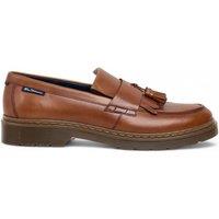 Infinity Leather Men's Ben Sherman Leather Tassel Loafer Shoes - Dudley in Tan | Size: 10