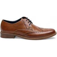 Infinity Leather Men's Ben Sherman Leather Wingtip Oxford Brogue Dress Shoes - Andy in Tan | Size: 8