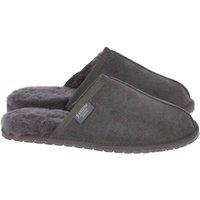 Fenland England Men's Classic Suede Sheepskin Slippers in Grey | Size: 7-8