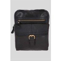 Ashwood Leather Men's Real Leather Vintage Flight Shoulder Bag in Black