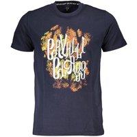 Cavalli Class Men's Graphic Tee Short Sleeve Casual in Dark Blue | Size: Large