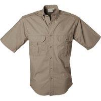 TAG Safari Men's Trail Shirt for Men - S/Sleeve in Khaki | Size: Small