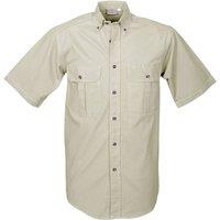 TAG Safari Men's Safari Shirt for Men - S/Sleeve in Stone | Size: XL/2XL