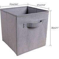 YnysTec Clothes Storage Bags Wardrobe Cube Closet Boxes in Grey | Size: Large