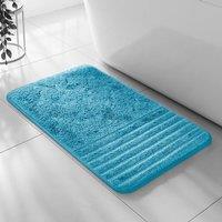 Velosso Linear Bath/ Pedestal Mat Cashmere Feel Bathmats in Jade | Size: Small