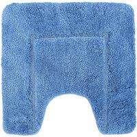 Velosso Cashmere Feel Bath/ Pedestal Mat Anti Slip Bathmats in Blue | Size: Small