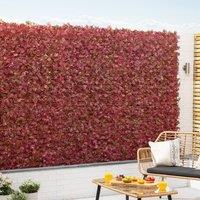 Christow Expanding Artificial Red Acer Trellis Privacy Screening 2m x 1m