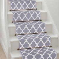 Bravich LTD Modern Trellis Hallway Runner Rug Non Slip Low Pile Hall Carpet in Grey | Size: 60 cm x 150 cm