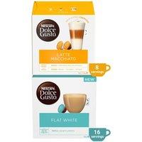 NESCAFE Dolce Gusto Dolce Gusto Flat White & Latte Macchiato Pods 32 Pack in Brown