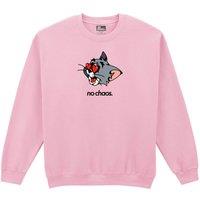 No Chaos LOVE YOPUR EYES CREW in Pink | Size: XL
