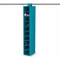 simpa 10 Section Blue Hanging Wardrobe Storage Organiser