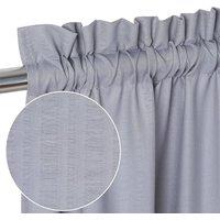 London Boutique 2PCS 30"24"Waterproof Embossed Curtains Seersucker Texture Curtains in Grey