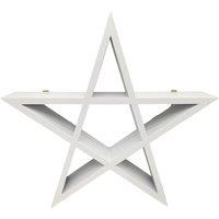 FORGEVIO White Wall Shelf Wiccan Wooden Display Rack | Size: 0.6m2