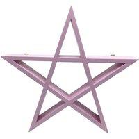 FORGEVIO Pink Wall Shelf Wiccan Wooden Display Rack | Size: 0.6m2