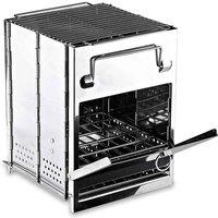 SPETLEK Camping Portable Wood Burning Stove Stainless steel Stove in Silver