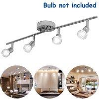 SPETLEK 4 Way Ceiling Spot Light Fitting Kitchen Spotlight No Bulbs in Silver