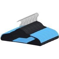 SPETLEK Blue Pack of 30 Strong Plastic Coat Hangers in Black | Size: 100 cm x 15 cm