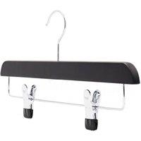 PAWNORA Skirt Hangers With Clips Black 5X